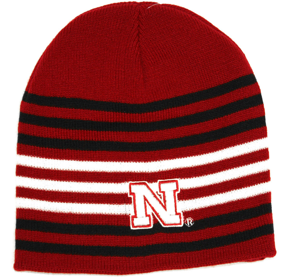 Adidas Huskers Youth Stripped Knit Stocking Cap