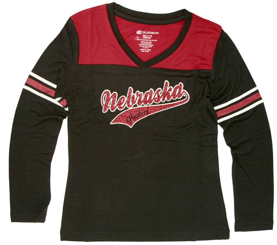 Girls Red Nova Long Sleeve Tee