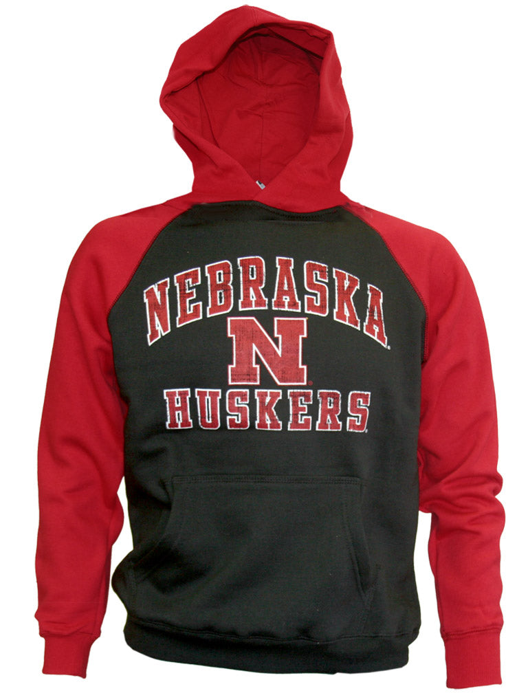 Titan Pullover Black and Red Youth Hoodie