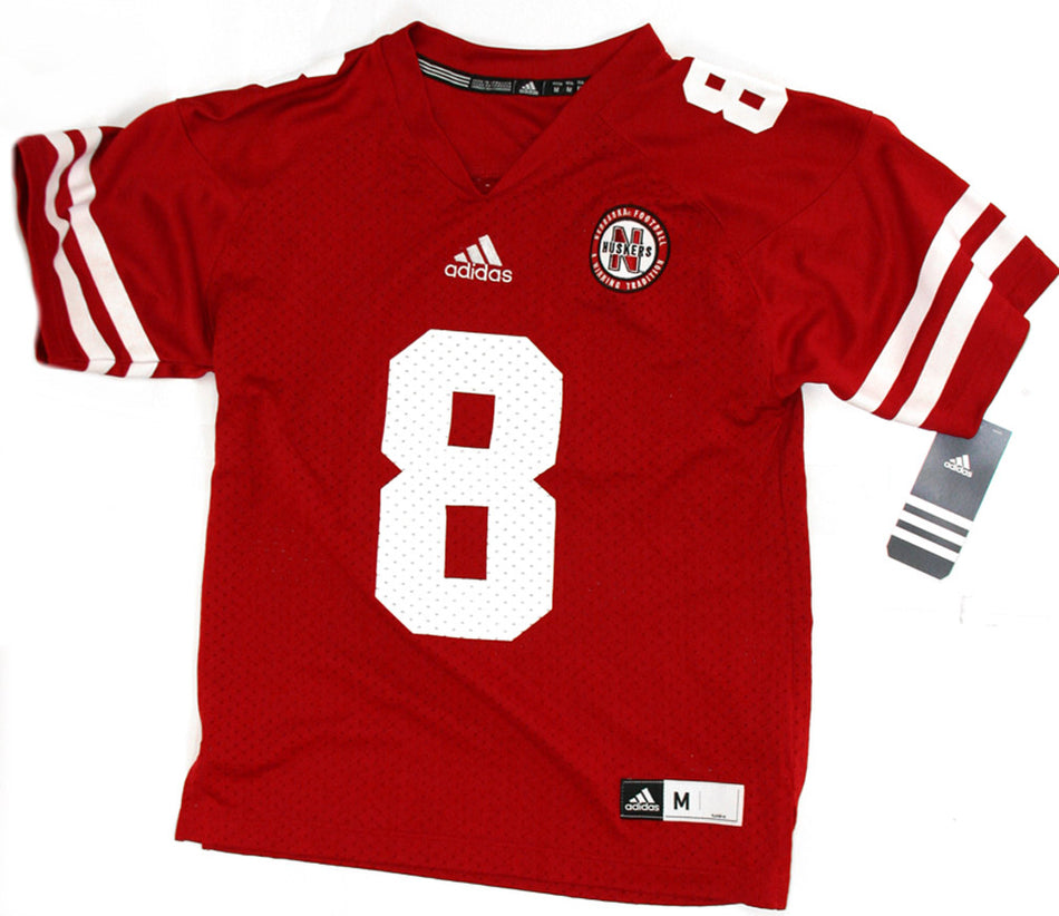 Youth Nebraska #8 Red Jersey
