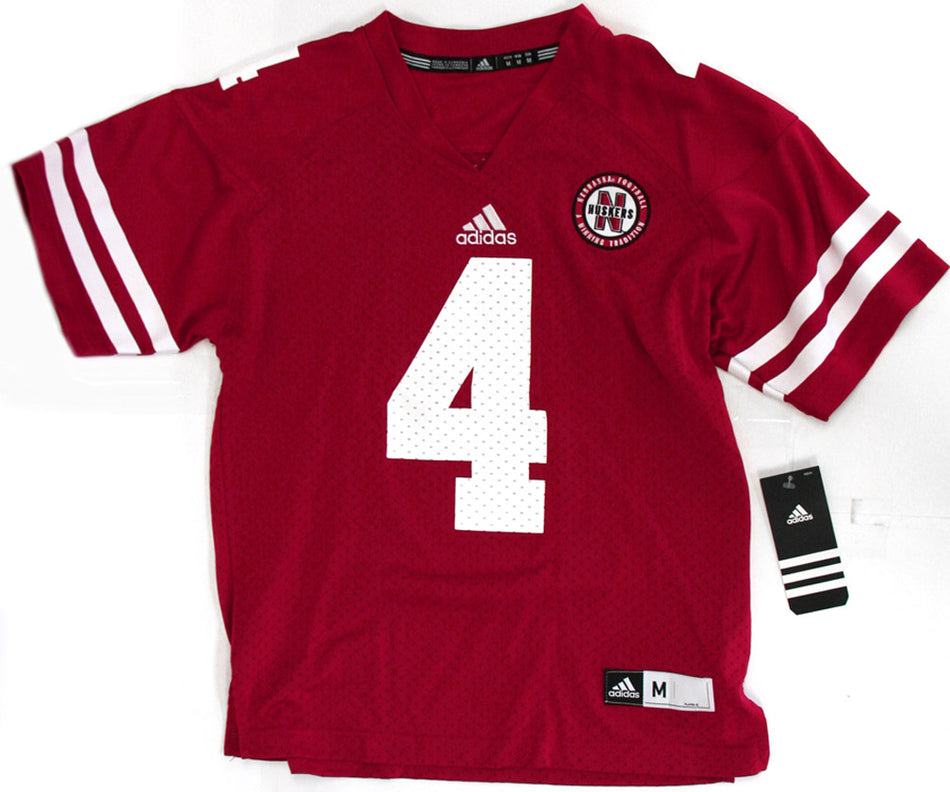 Youth Nebraska #4 Red Jersey