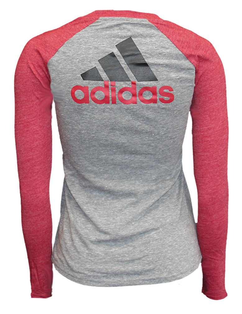 Youth Adidas Nebraska Huskers Bar Stack Raglan