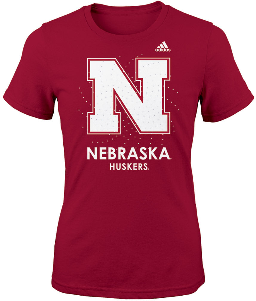 Youth Adidas Nebraska Huskers Bling Fashion Tee