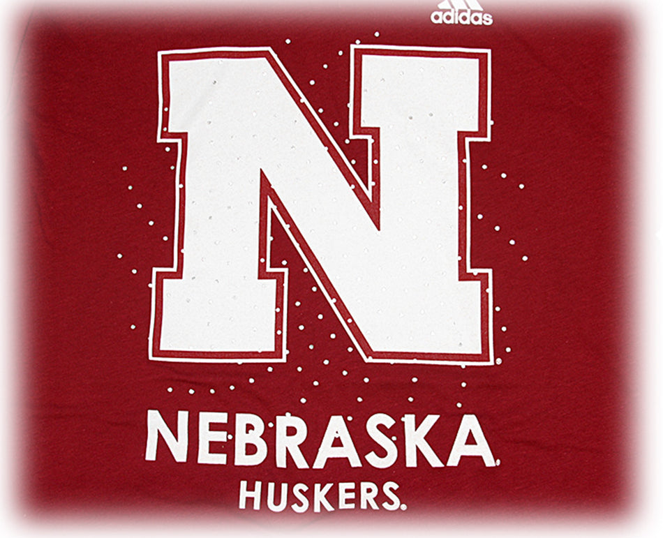 Youth Adidas Nebraska Huskers Bling Fashion Tee
