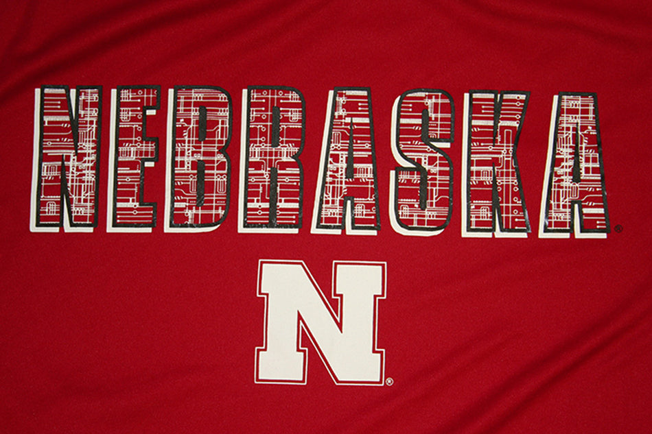 Youth Go Huskers Circuit Board Tee