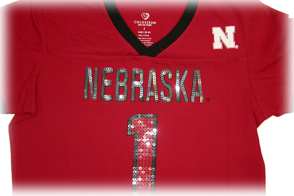 Young Ladies Nebraska No. 1 Jersey Tee