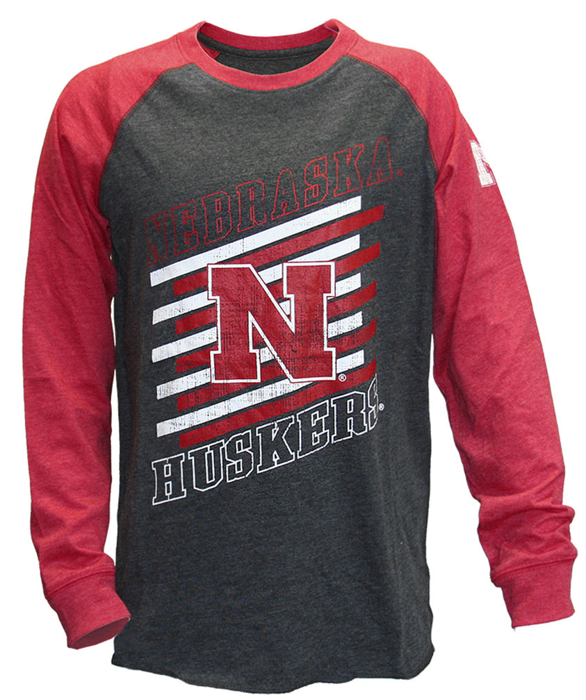 Youth Nebraska Huskers Raglan Grate Tee