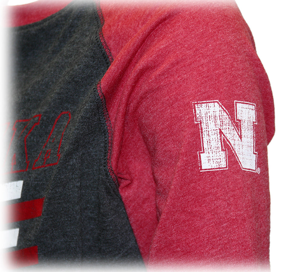 Youth Nebraska Huskers Raglan Grate Tee