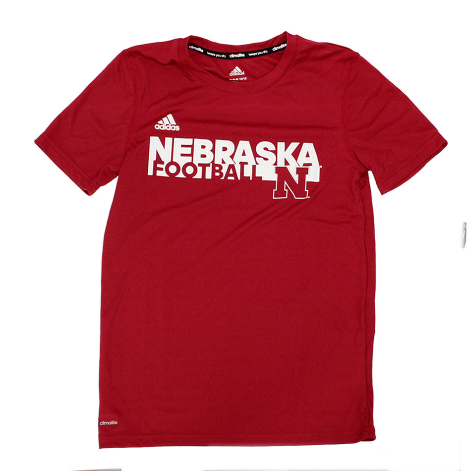 Adidas Youth Huskers Sideline Football Tee