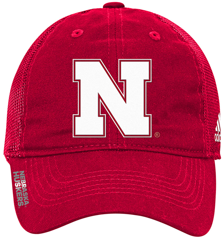 Adidas Youth Nebraska Flexmesh Coaches Sideline Cap