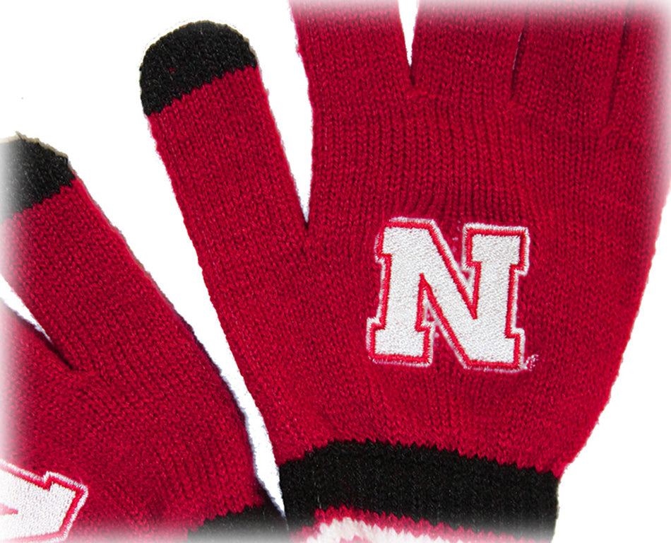 Adidas Youth Go Huskers Tech Gloves