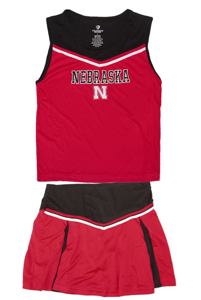 Nebraska Youth Girls Colosseum Cheer Set