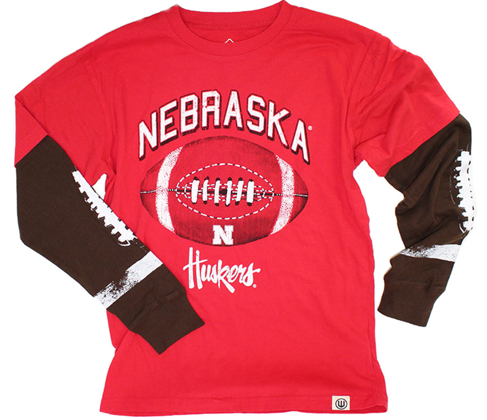 Youth Nebraska Huskers Football LS Tee