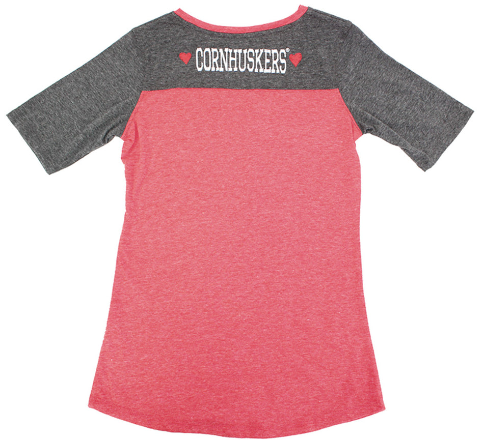 Husker Cheer 3 V-Neck Champ Tee