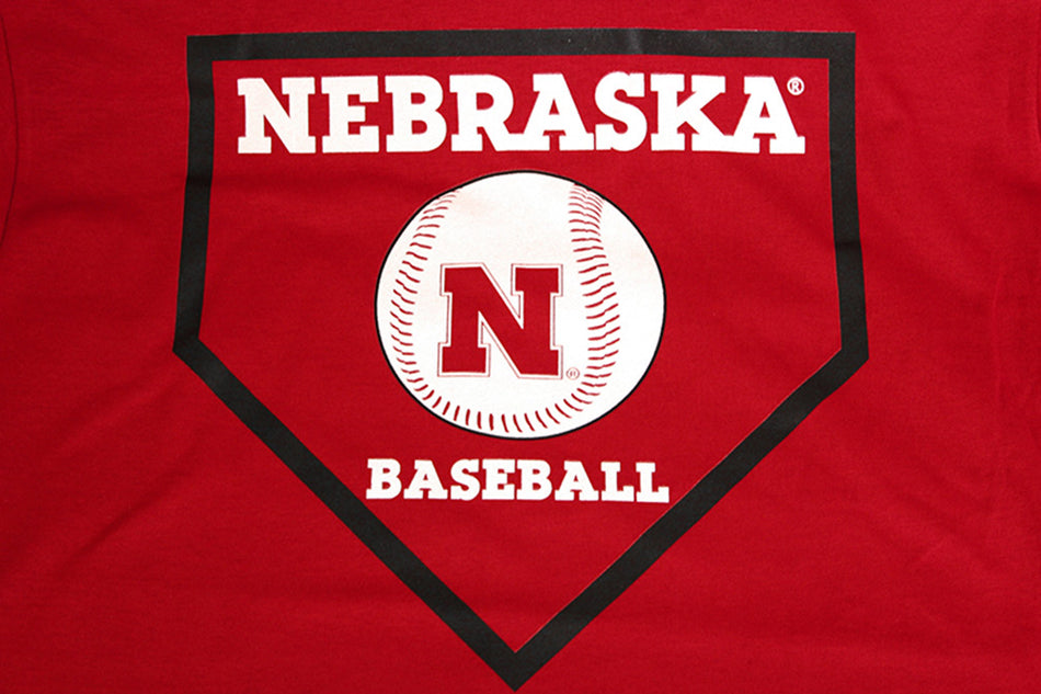 Youth Nebraska Baseball Plate Tee