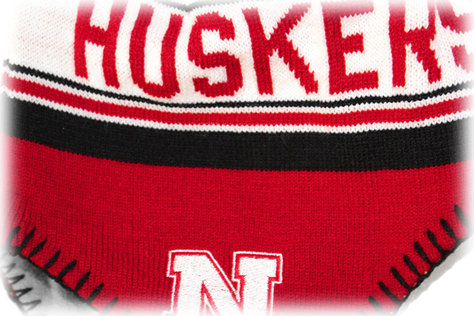 Adidas Youth Tassle Knit Nebraska Pom