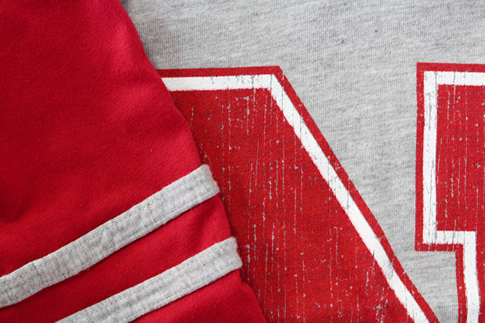 Go Big Red N Hooded Youth Raglan