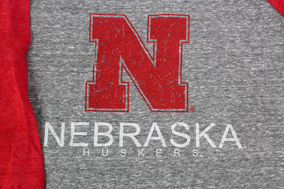 Youth Nebraska Baseball Triblend Raglan