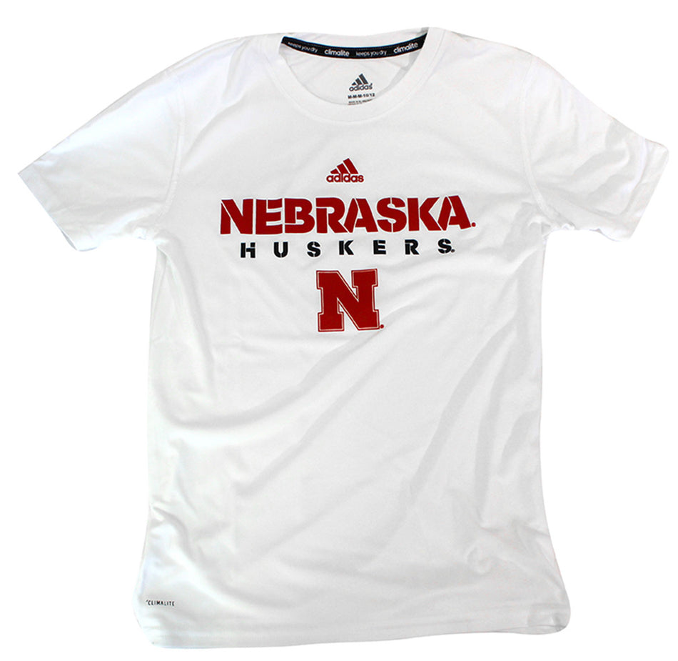 Nebraska Huskers Climalite Sideline Tee Adi