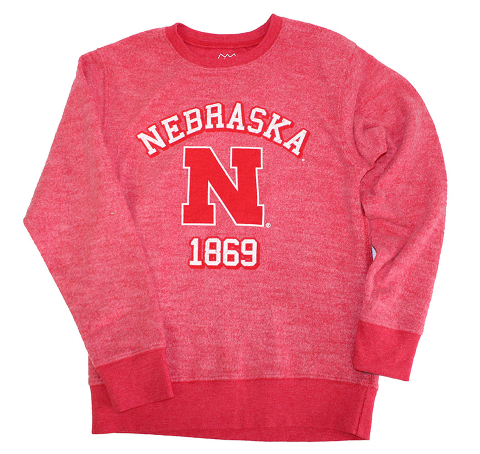 Youth Nebraska Fleece Slub Crew
