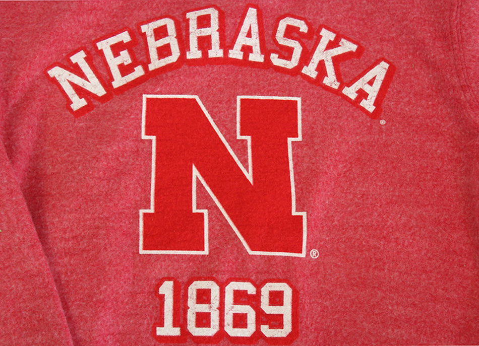Youth Nebraska Fleece Slub Crew