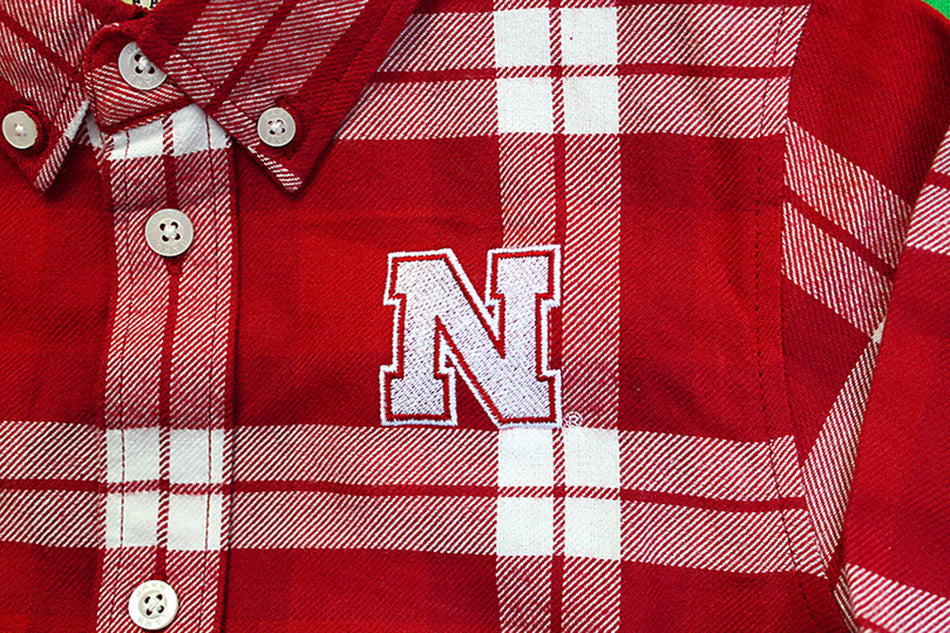 Youth Husker Hans Flannel Button Down