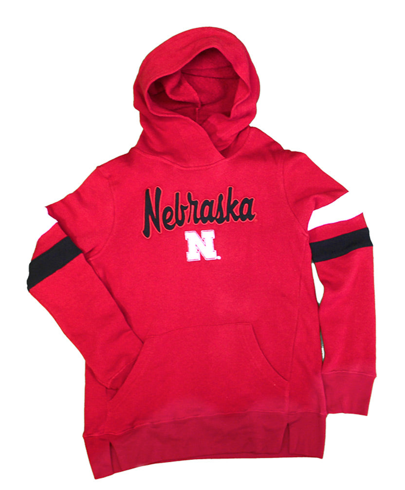 Youth Girls Overlay Fame Nebraska Hoodie