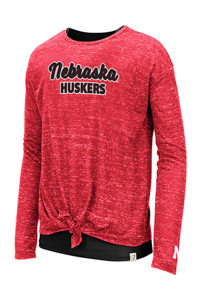 Youth Nebraska Huskers Two Layer LS Tee