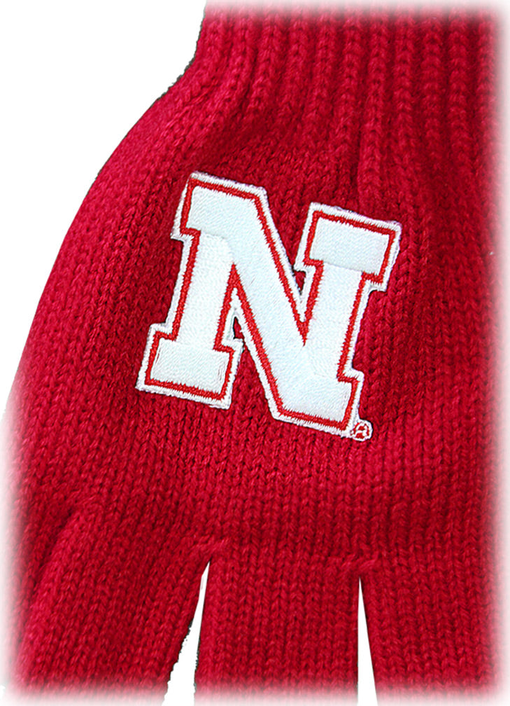 Youth Huskers Tailgate Knit Gloves