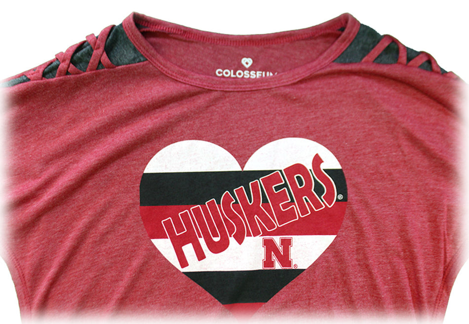 Youth Girls Huskers At Heart Tee