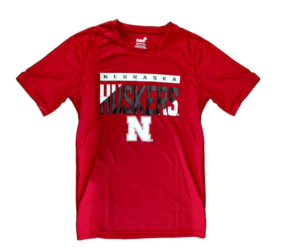 Youth Nebraska Huskers Dri Tek Tee - Red