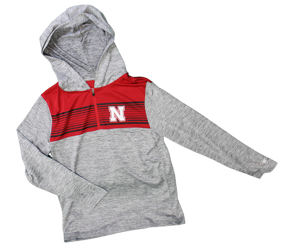Youth Boys Nebraska Fidelity Quarter Zip Windshirt