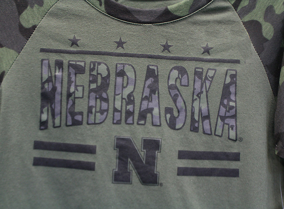 Youth Camo Nebraska OHT LS Tee