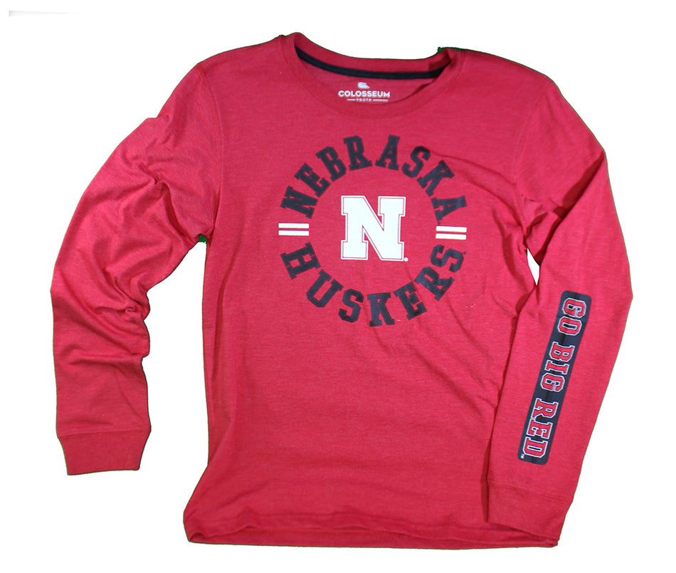 Youth Nebraska Huskers LS Trolley Tee