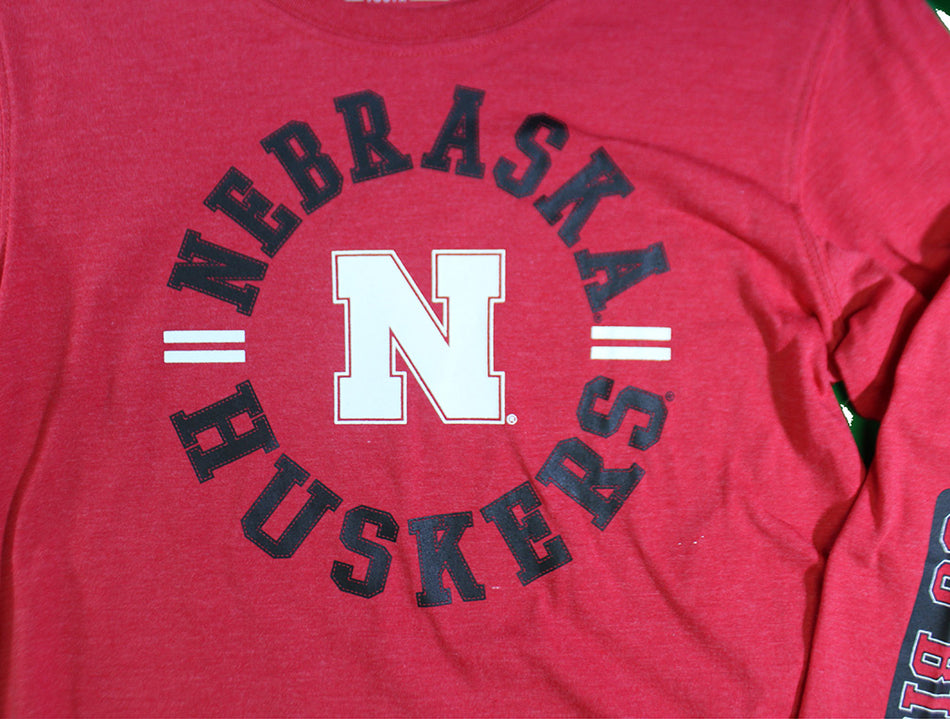 Youth Nebraska Huskers LS Trolley Tee