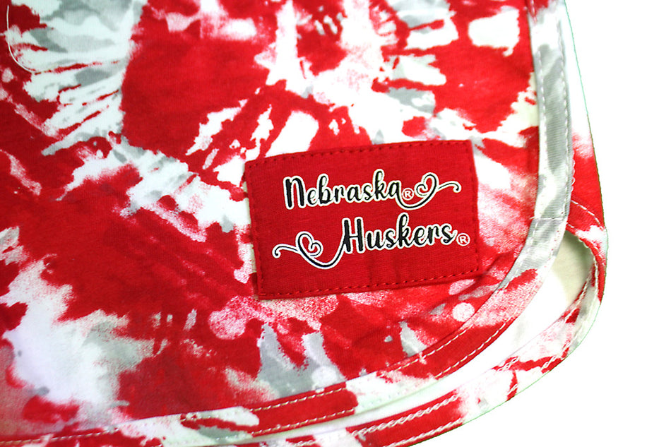 Youth Girls Splatter Big Red Tie Dye Short