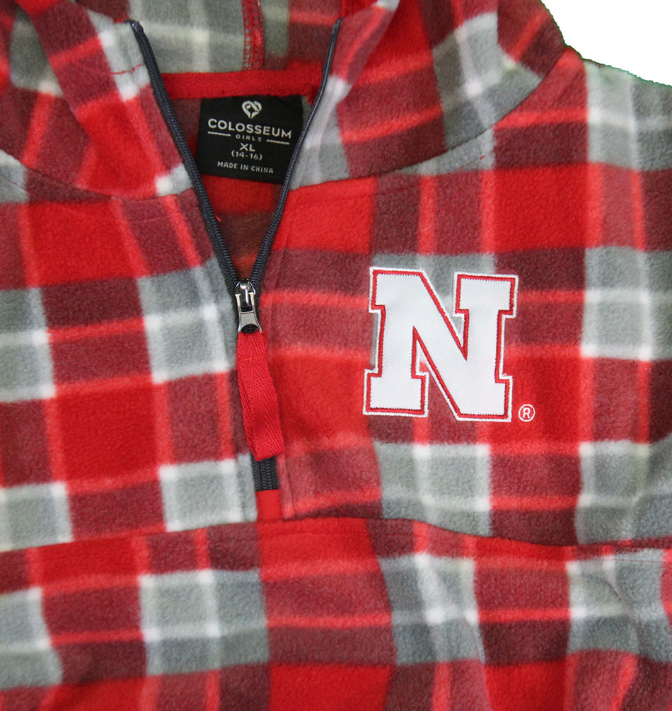 Youth Girls Nebraska Floofloovres 1Quarter Zip Jacket