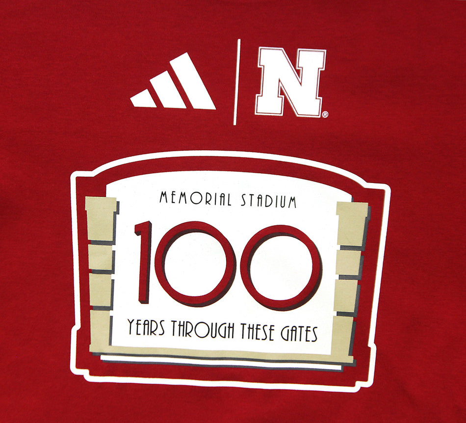 Adidas Youth Red 100 Year Memorial Stadium Tee