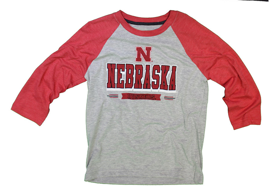 Youth Boys N Nebraska Huskers Raglan Tee