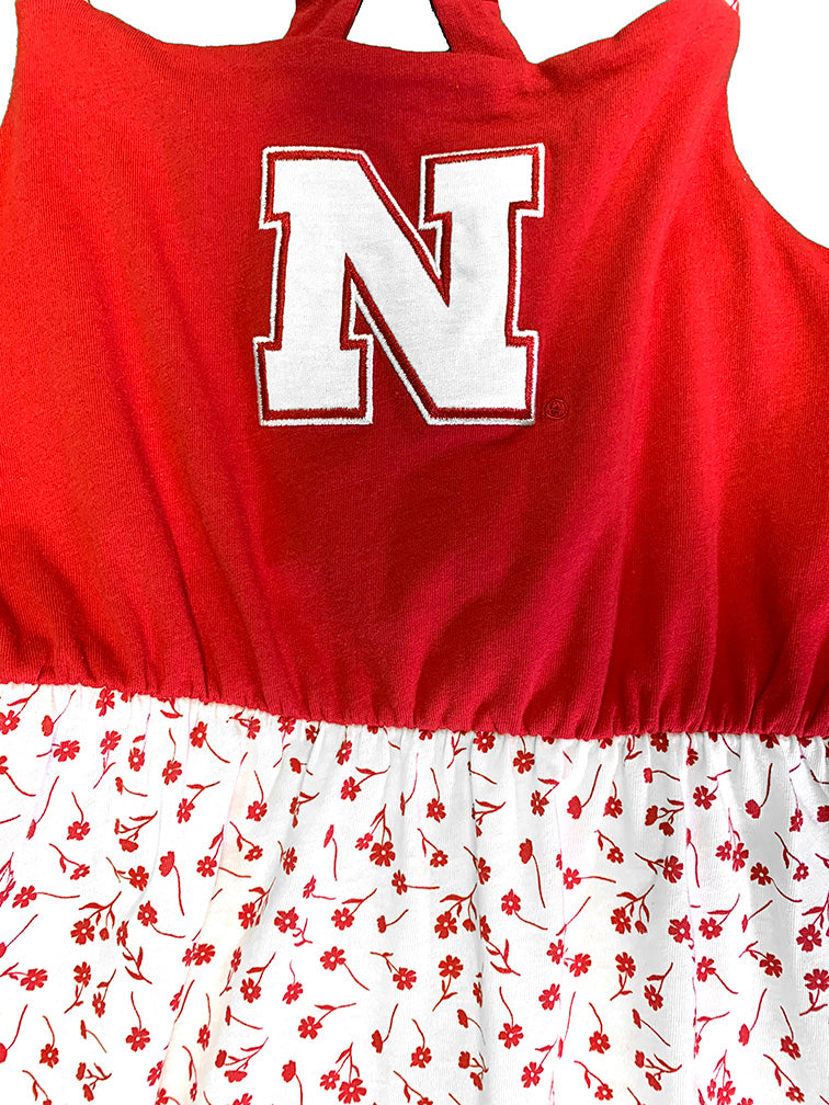 Youth Girls Nebraska Summer Time Floral Dress