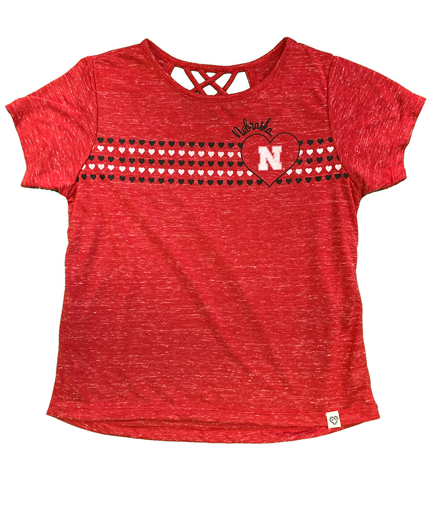 Youth Girls Nebraska Star Court Tee