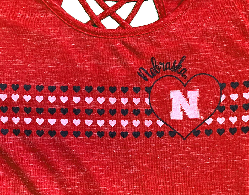 Youth Girls Nebraska Star Court Tee