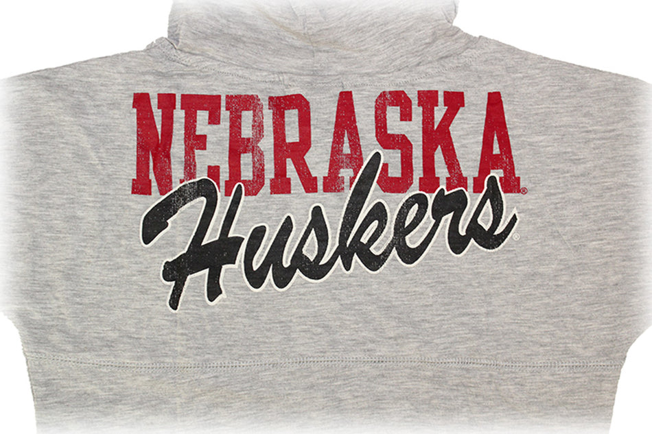 Adidas Nebraska Huskers Youth Slouchy Stripe Hoodie