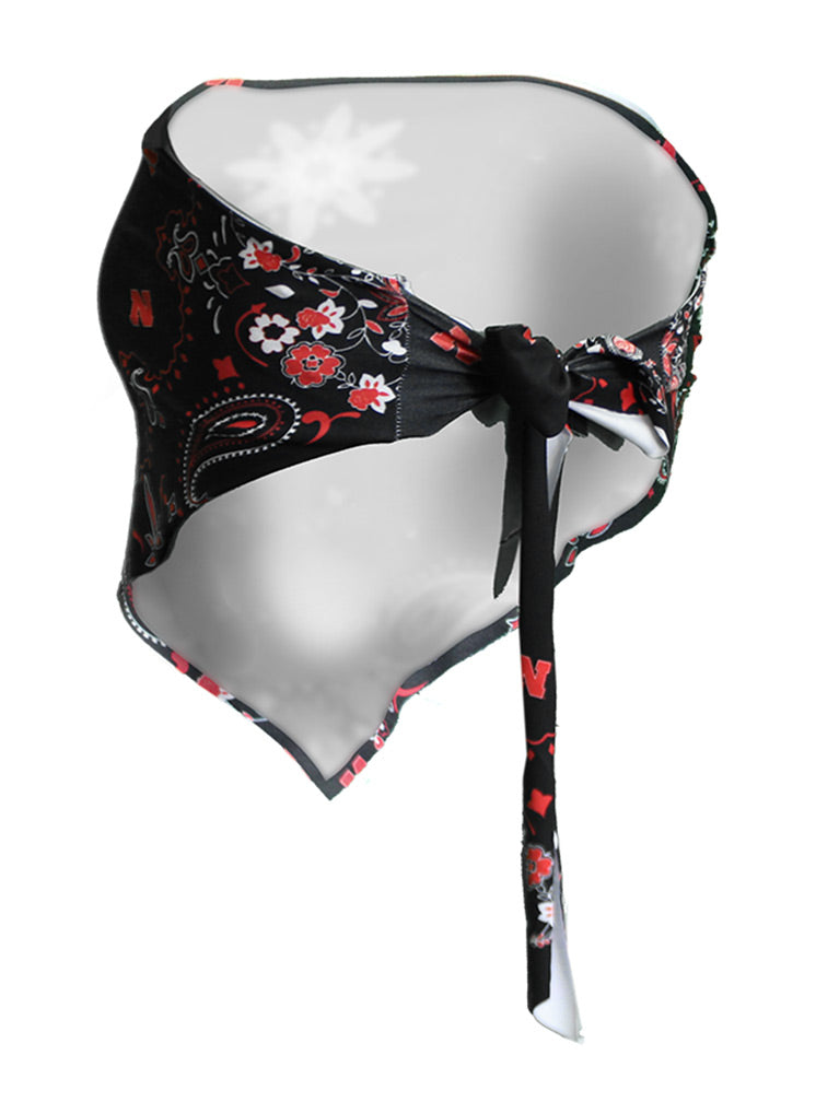 Womens Nebraska Bandana Top