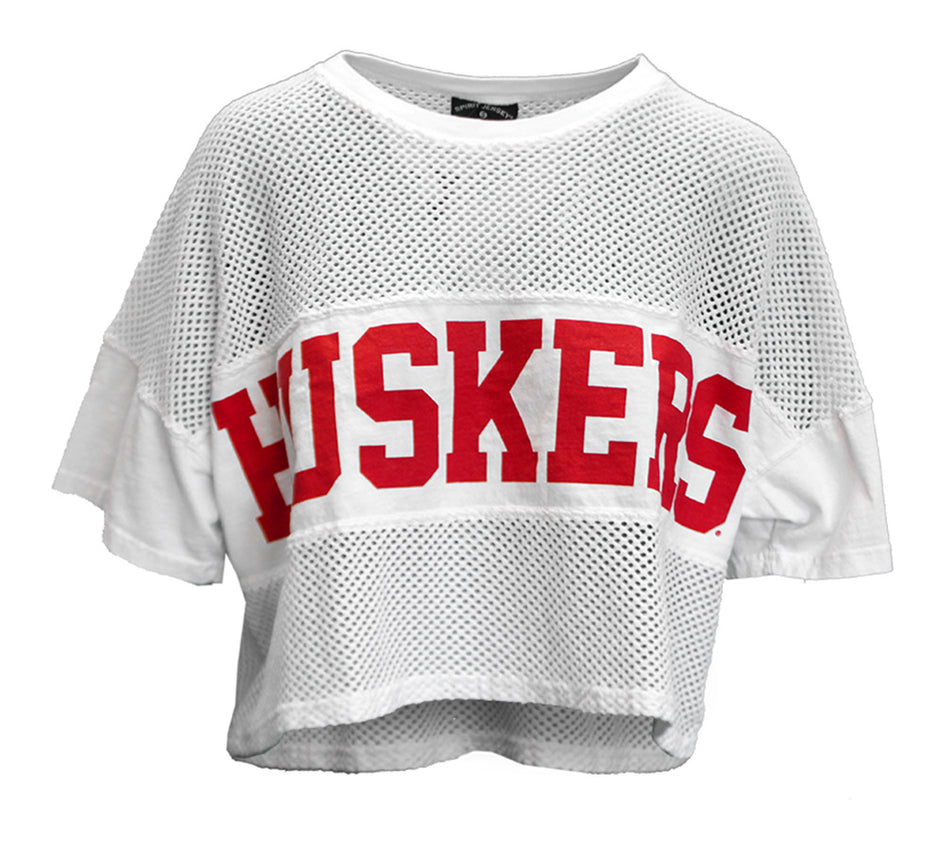 Womens Cropped Huskers Spirit Jersey