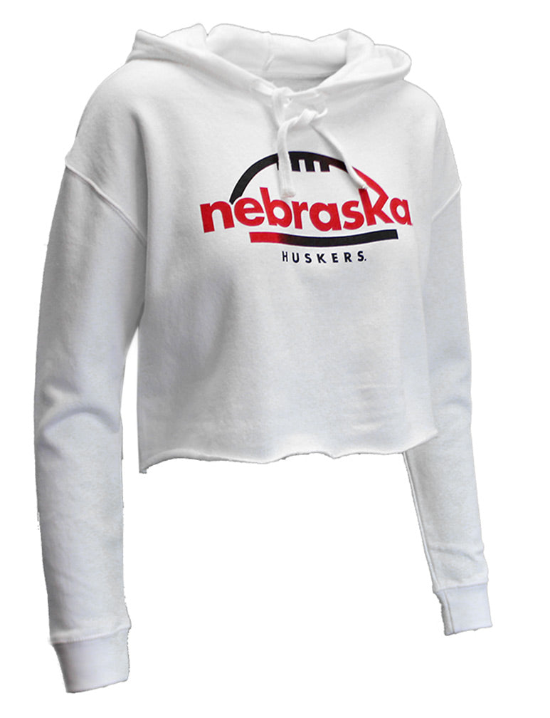 Womens Brynn Cropped Nebraska Hoodie