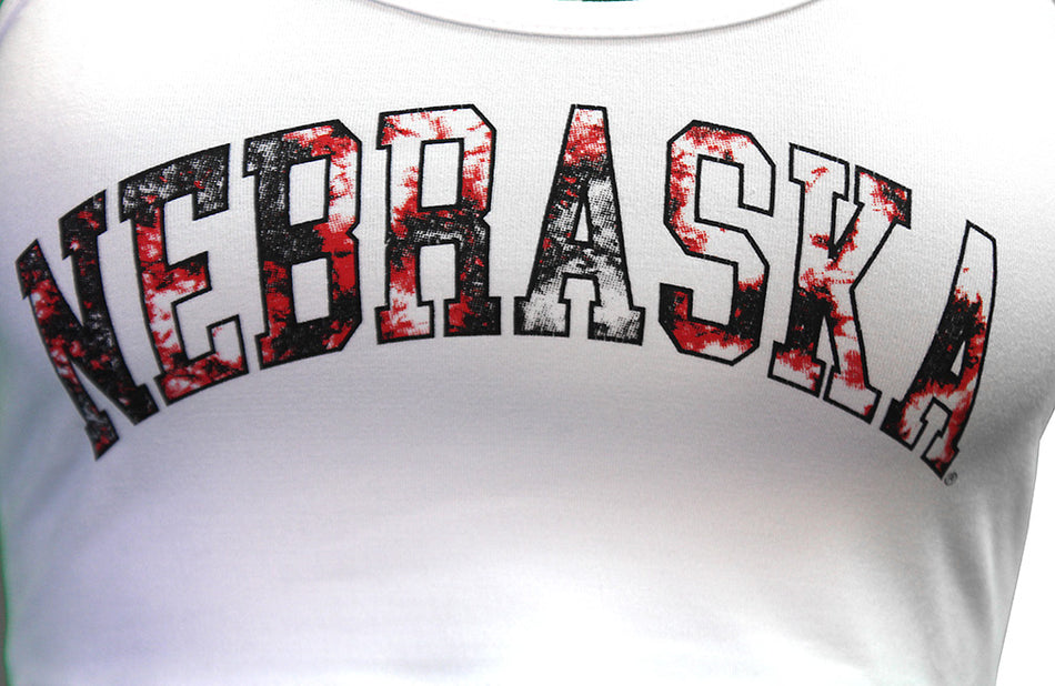 Ladies Nebraska Crop Skinny Strap Tank