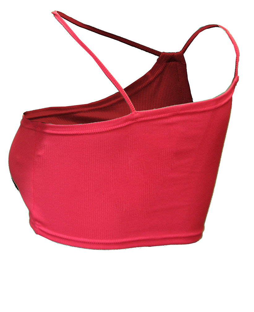 Womens Nebraska Strappy One Shoulder Top