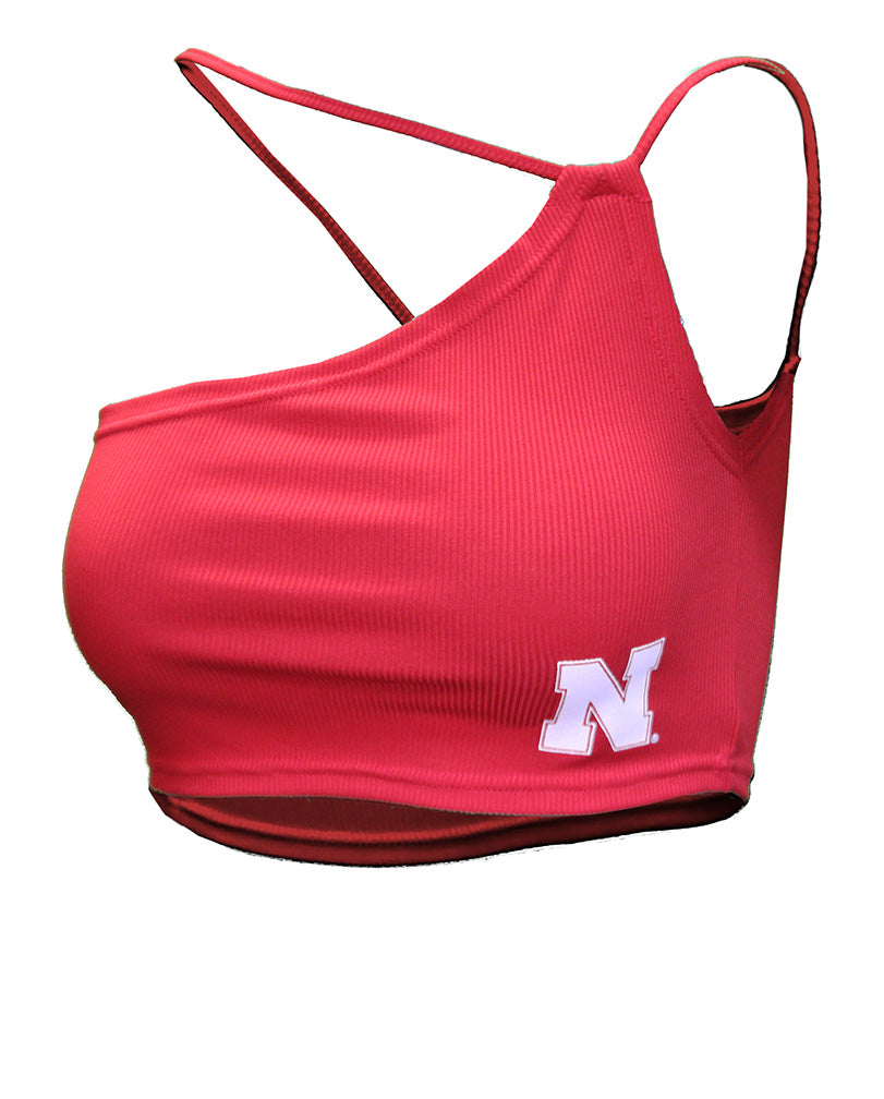 Womens Nebraska Strappy One Shoulder Top