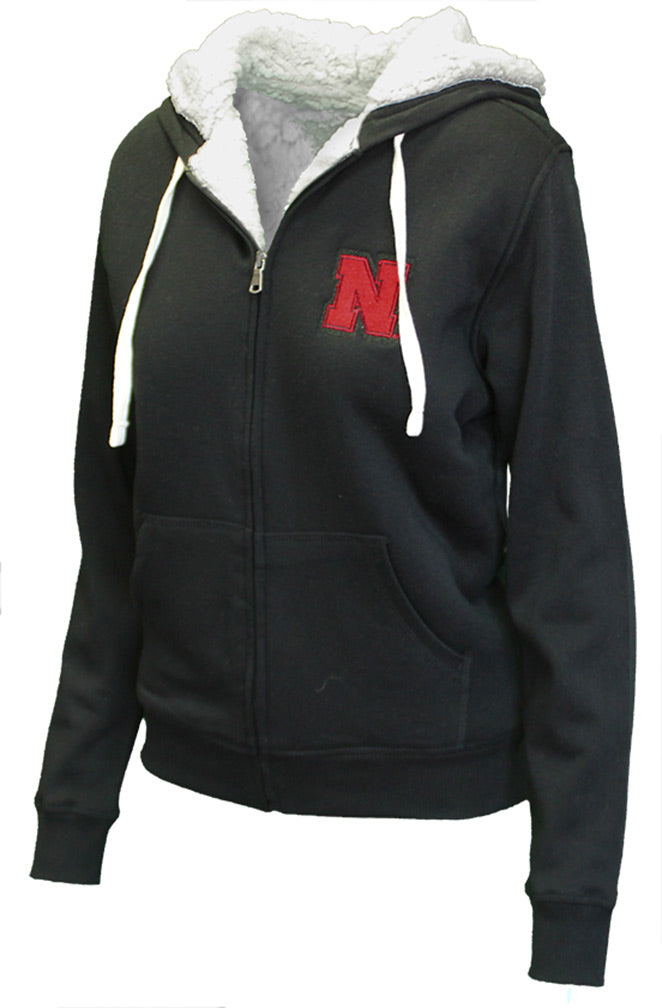 Ladies Nebraska Sherpa Lined Hoodie